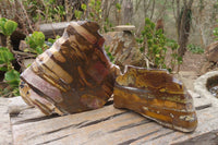 Polished On One Side Nguni Jasper Specimens x 2 From Prieska, South Africa - Toprock Gemstones and Minerals