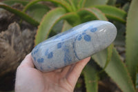 Polished Blue Spinel Spotted Quartz Standing Free Forms 1 x From Madagascar - Toprock Gemstones and Minerals