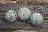 Polished Amazonite Sphere-Balls x 3 From Madagascar - Toprock Gemstones and Minerals