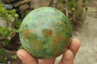 Polished Green Chrysoprase Sphere-Balls x 4 From Madagascar - Toprock Gemstones and Minerals