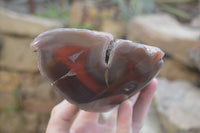 Polished Red Sashe River Agate Nodules x 2 From Sashe River, Zimbabwe - Toprock Gemstones and Minerals
