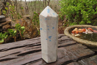 Polished Blue Spinel Spotted Quartz Points x 3 From Madagascar - Toprock Gemstones and Minerals
