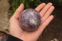 Polished Lepidolite Spheres x 4 From Ambatondrazaka, Madagascar - Toprock Gemstones and Minerals