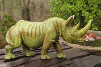 Polished Leopard Stone Rhino Carving x 1 From Zimbabwe - Toprock Gemstones and Minerals