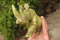 Polished Leopard Stone Rhino Carving x 1 From Zimbabwe - Toprock Gemstones and Minerals