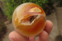 Polished Carnelian Agate Spheres x 6 From Madagascar - Toprock Gemstones and Minerals