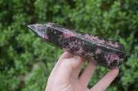 Polished Rhodonite Point-Prisms x 3 From Ambindavato, Madagascar - Toprock Gemstones and Minerals
