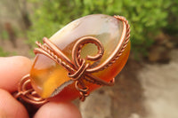 Polished Mixed Copper Wire Wrapped Pendants x 6 From South Africa - Toprock Gemstones and Minerals