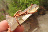 Polished Mixed Copper Wire Wrapped Pendants x 6 From South Africa - Toprock Gemstones and Minerals