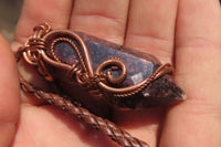 Polished Mixed Copper Wire Wrapped Pendants x 6 From Southern Africa - Toprock Gemstones and Minerals