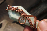 Polished Mixed Copper Wire Wrapped Pendants x 6 From Southern Africa - Toprock Gemstones and Minerals