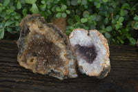 Natural Zululand Amethyst Geodes x 2 from Jozini, South Africa - Toprock Gemstones and Minerals