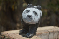 Polished Wonder Stone Panda Carving x 1 From Zimbabwe - Toprock Gemstones and Minerals