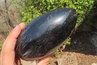 Polished Black Tourmaline Standing Free Form x 1 From Madagascar - Toprock Gemstones and Minerals