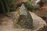 Polished "Dragons" Blood Stone Point x 1 From Tshipise, South Africa - Toprock Gemstones and Minerals