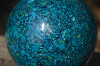 Polished Chrysocolla Conglomerate Spheres x 2 From Congo - Toprock Gemstones and Minerals