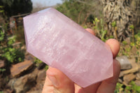 Polished Double Terminated Rose Quartz Points x 6 From Madagascar - Toprock Gemstones and Minerals