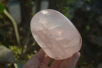 Polished Rose Quartz Standing Free Forms x 2 From Madagascar - Toprock Gemstones and Minerals