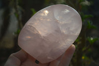 Polished Rose Quartz Standing Free Forms x 2 From Madagascar - Toprock Gemstones and Minerals