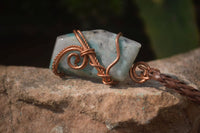 Hand Made Mixed Copper Wire Wrapped Pendants x 6 From Southern Africa - Toprock Gemstones and Minerals