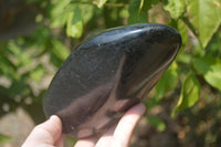 Polished Black Tourmaline Standing Free Form x 1 From Madagascar - Toprock Gemstones and Minerals