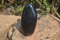 Polished Black Tourmaline Standing Free Form x 1 From Madagascar - Toprock Gemstones and Minerals