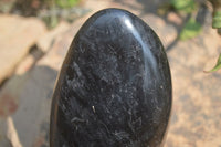 Polished Black Tourmaline Standing Free Form x 1 From Madagascar - Toprock Gemstones and Minerals