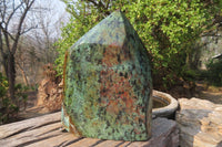 Polished "African Turquoise" Chrysocolla Point x 1 From South Africa - Toprock Gemstones and Minerals