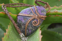 Polished Mixed Copper Wire Wrapped Pendants x 6 From Southern Africa - Toprock Gemstones and Minerals