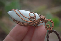 Polished Mixed Copper Wire Wrapped Pendants x 6 From Southern Africa - Toprock Gemstones and Minerals