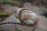 Polished Mixed Copper Wire Wrapped Pendants x 6 From Southern Africa - Toprock Gemstones and Minerals