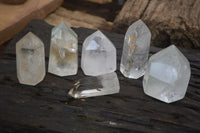 Polished Rare Inclusion Quartz Points x 6 From Madagascar - Toprock Gemstones and Minerals