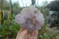Natural Cactus Flower Lilac Amethyst Spirit Quartz Clusters x 2 From Boekenhouthoek, South Africa - Toprock Gemstones and Minerals