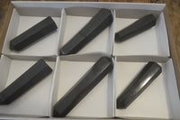 Polished Black Basalt Point-Prism x 6 From Antsirabe, Madagascar - Toprock Gemstones and Minerals