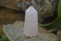 Polished Gemmy Rose Quartz Points x 2 From Madagascar - Toprock Gemstones and Minerals