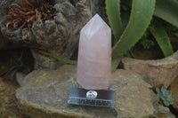 Polished Gemmy Rose Quartz Points x 2 From Madagascar - Toprock Gemstones and Minerals