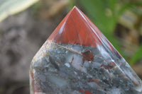 Polished Bloodstone Point-Prisms x 2 From Swaziland - Toprock Gemstones and Minerals