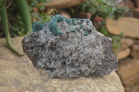 Natural Ball Malachite On Quartz Matrix Specimens x 2 From Mindigi Mine, Congo - Toprock Gemstones and Minerals