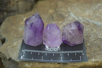 Polished Smokey Amethyst Window Quartz Point-Prism x 20 From Akansobe, Madagascar - Toprock Gemstones and Minerals