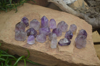 Polished Smokey Amethyst Window Quartz Point-Prism x 20 From Akansobe, Madagascar - Toprock Gemstones and Minerals