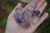 Polished Smokey Amethyst Window Quartz Point-Prism x 20 From Akansobe, Madagascar - Toprock Gemstones and Minerals