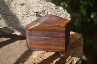 Polished Banded Tiger Iron Point-Prisms x 3 From Northern Cape, South Africa - Toprock Gemstones and Minerals