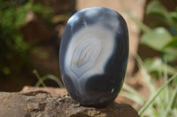 Polished Snow / Orca Agate Standing Free Forms x 4 From West Coast, Madagascar - Toprock Gemstones and Minerals