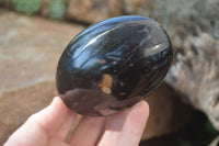 Polished Black Tourmaline Standing Free Forms x 3 From Madagascar - Toprock Gemstones and Minerals