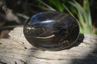Polished Black Tourmaline Standing Free Forms x 3 From Madagascar - Toprock Gemstones and Minerals