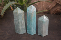 Polished Amazonite Points x 3 From Madagascar - Toprock Gemstones and Minerals