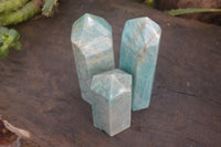 Polished Amazonite Points x 3 From Madagascar - Toprock Gemstones and Minerals