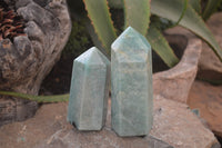 Polished Amazonite Points x 3 From Madagascar - Toprock Gemstones and Minerals