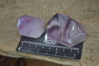 Polished Smokey Amethyst Window Quartz Points x 12 From Akansobe, Madagascar - Toprock Gemstones and Minerals