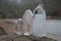 Polished Mixed Quartz Points x 3 From Madagascar - Toprock Gemstones and Minerals